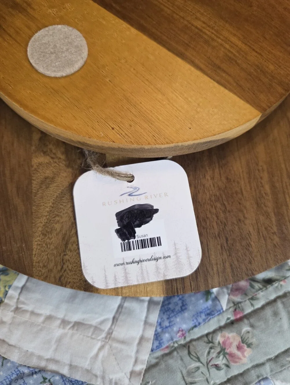 Handmade Resin and Wood Decorative Lazy Susan